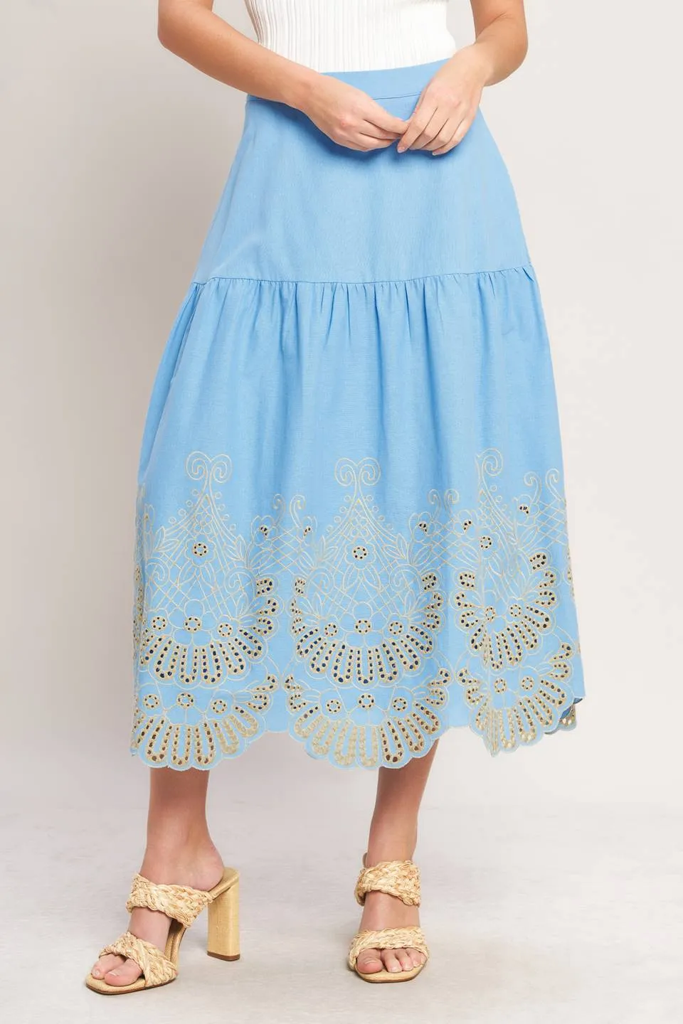 Birdie Embroidery Maxi Skirt sold by fab'rik product image thumbnail 2
