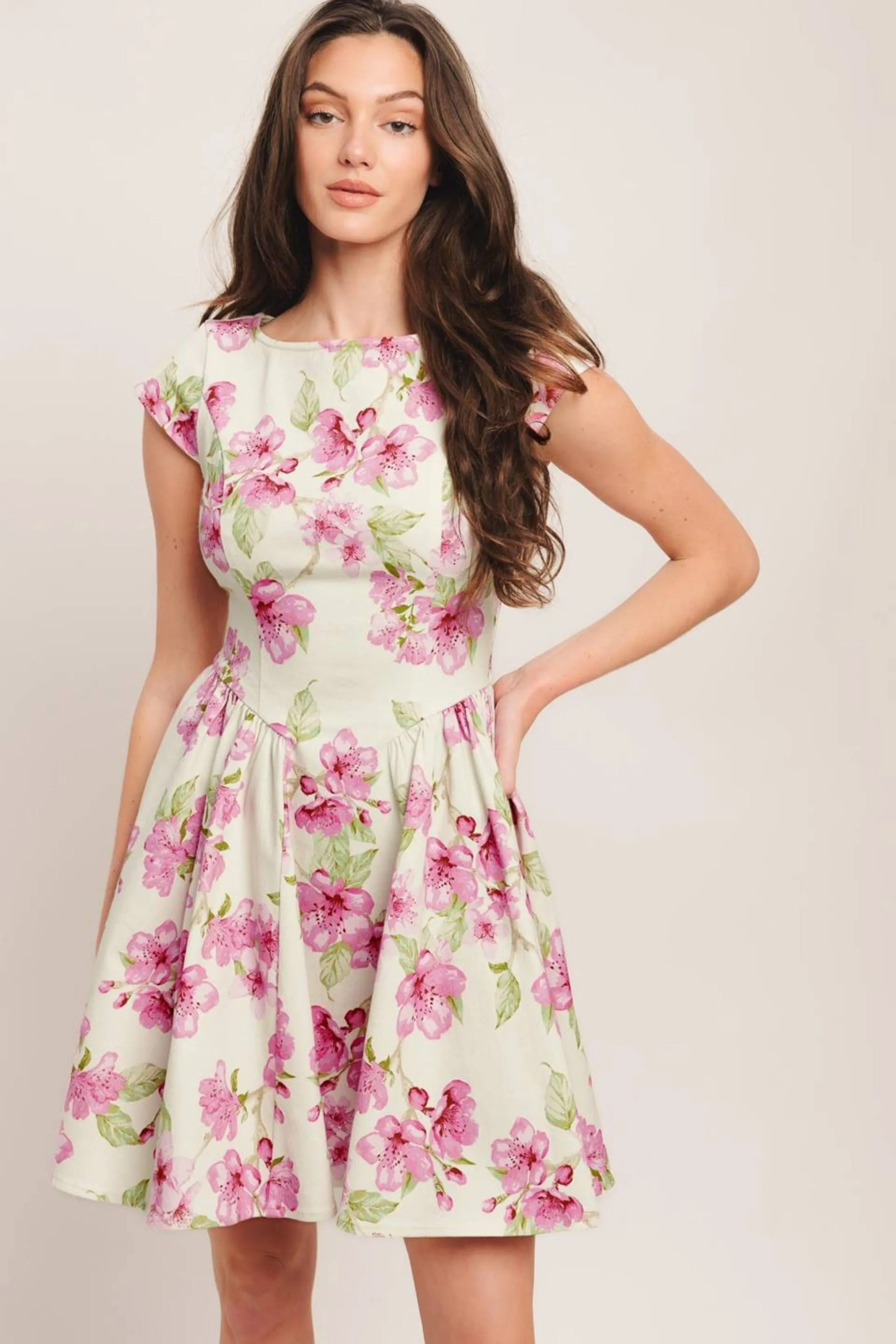 Azalea Bloom Mini Dress sold by fab'rik