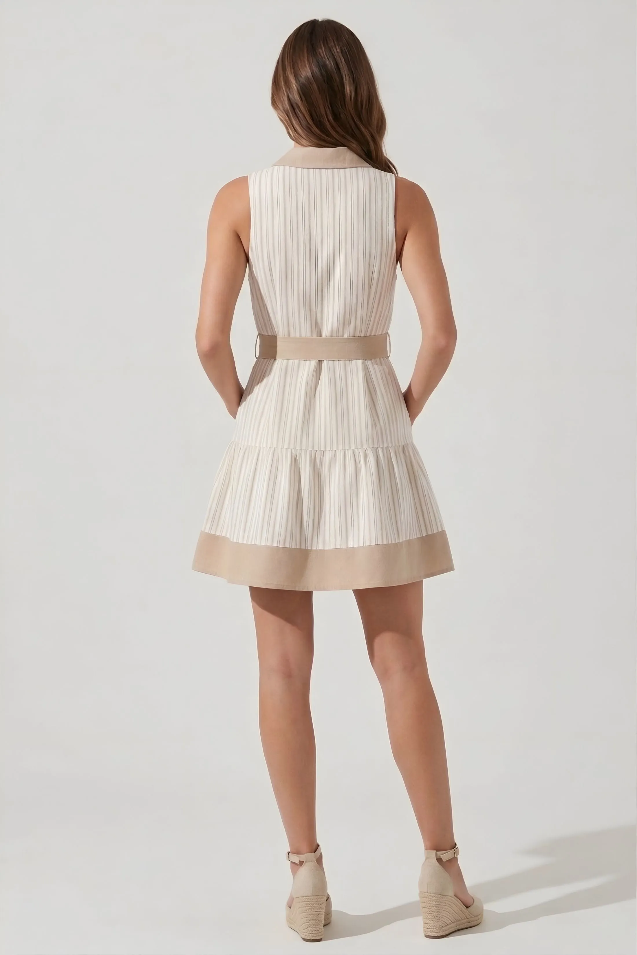 Rachel Collared Stripe Mini Dress sold by fab'rik product image thumbnail 3