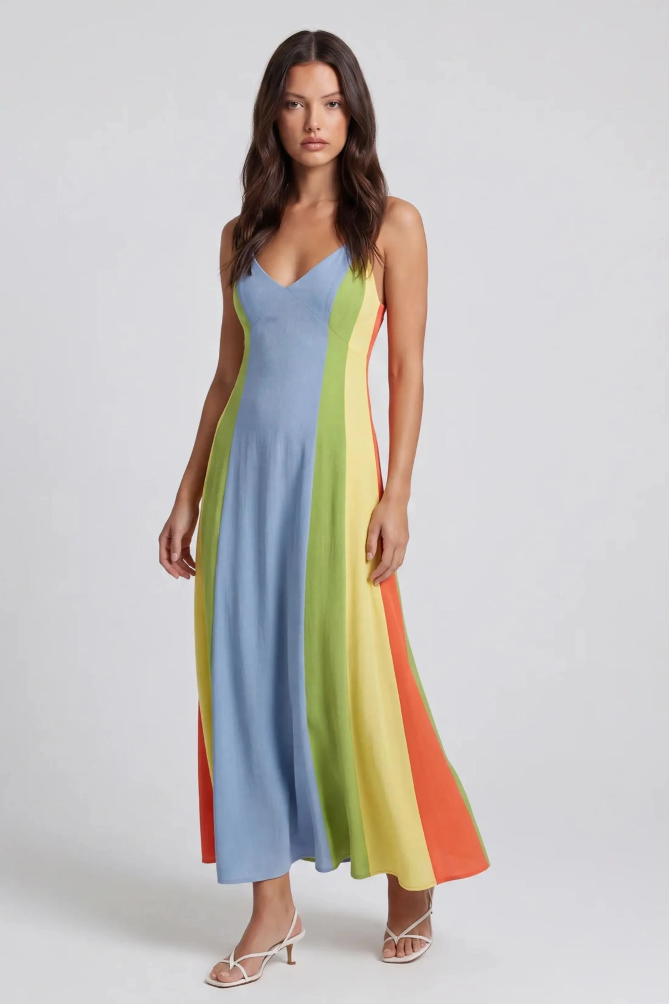 Sky Multicolor Maxi Dress sold by fab'rik
