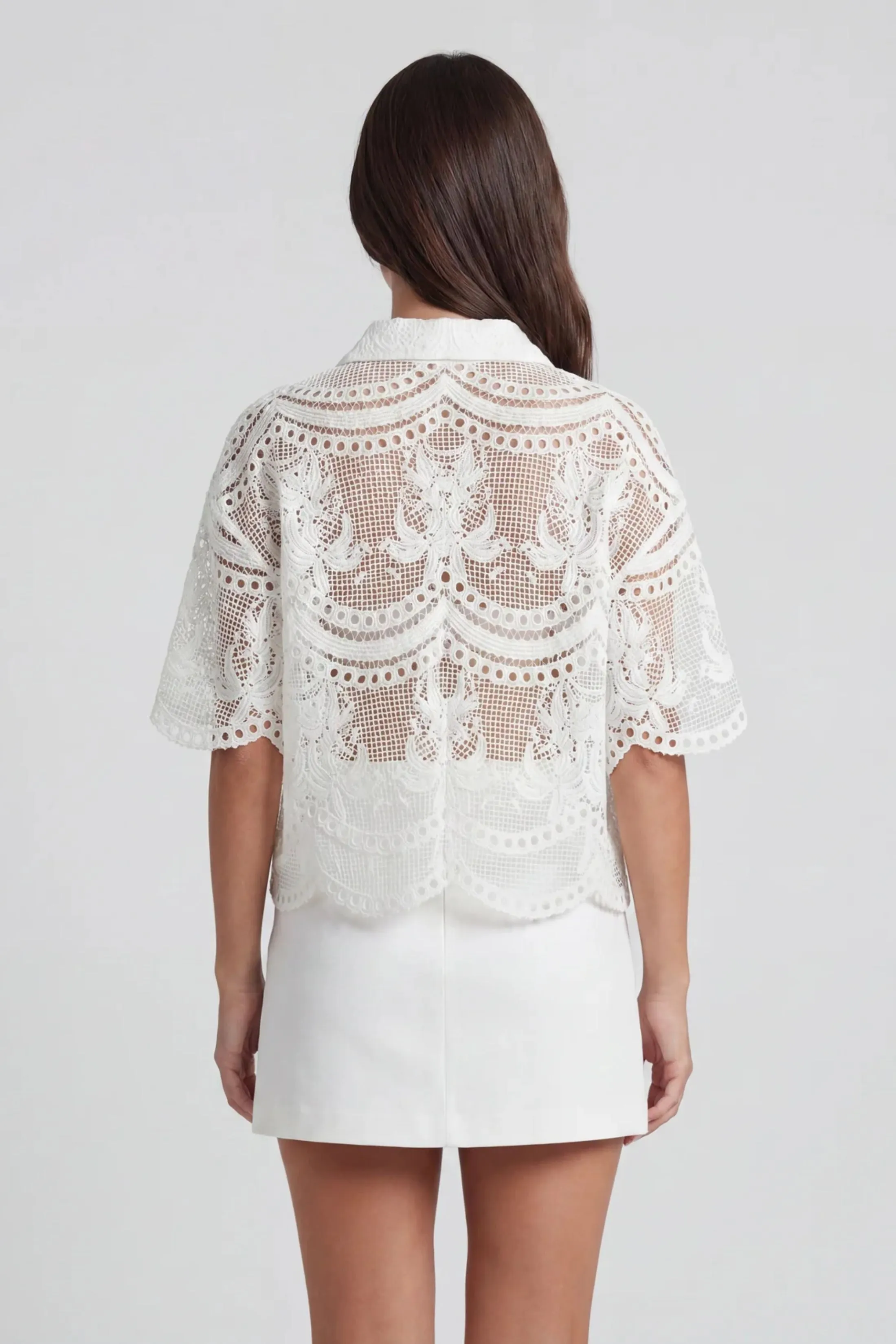 Blake Lace Button Up Collared Top sold by fab'rik product image thumbnail 3