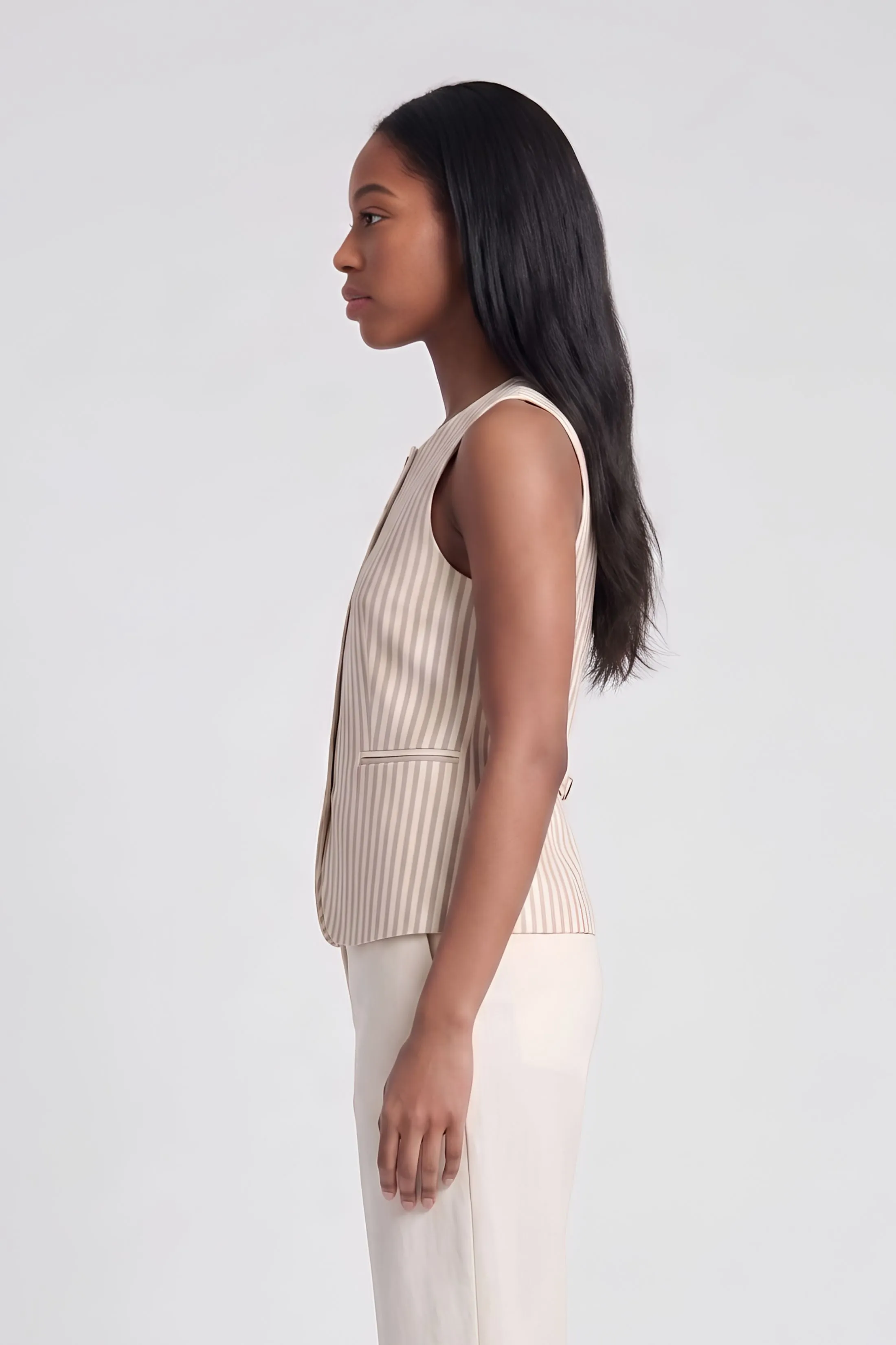Baron Button Up Sleeveless Top sold by fab'rik product image thumbnail 2