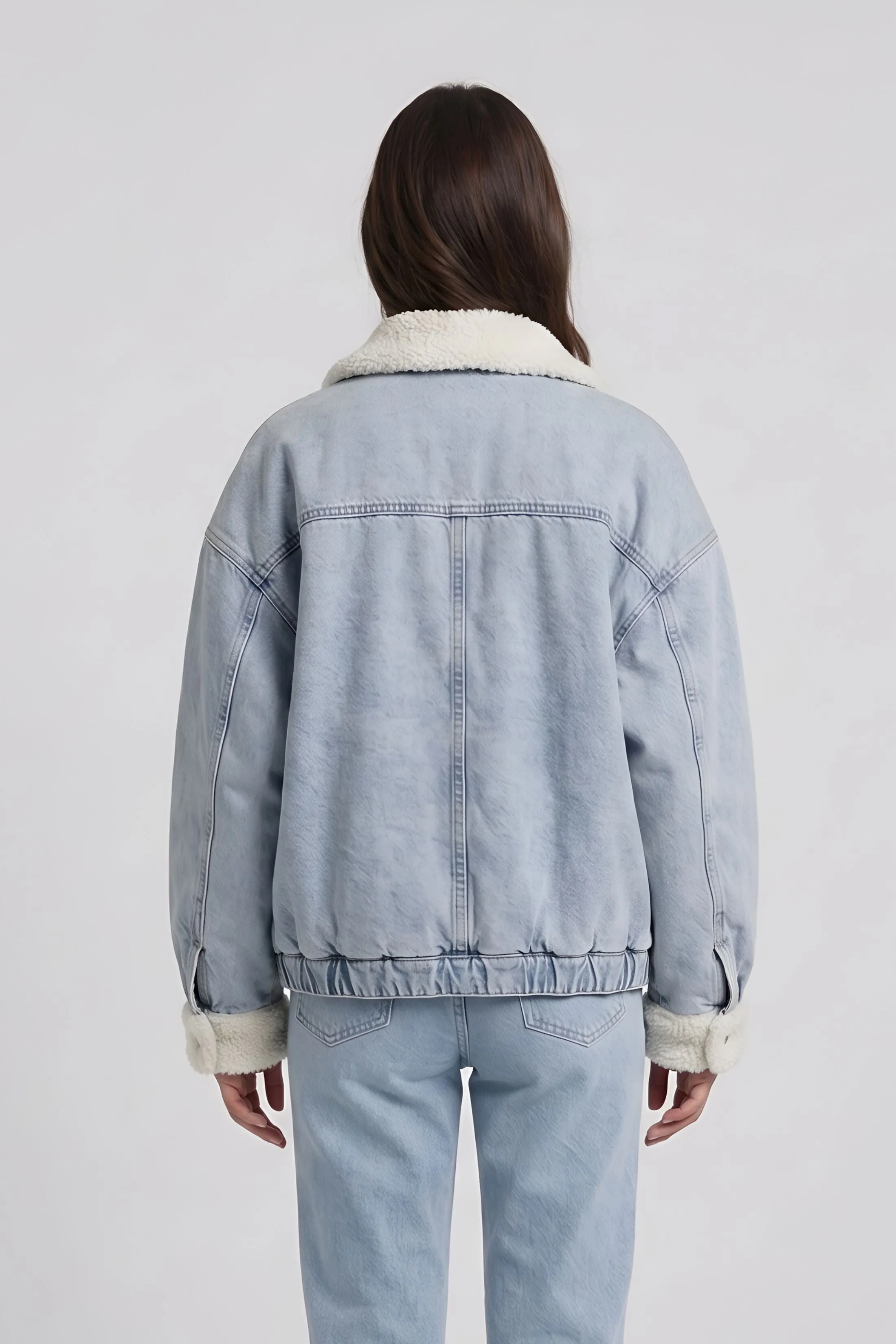 Sammy Faux Fur Denim Jacket sold by fab'rik product image thumbnail 3