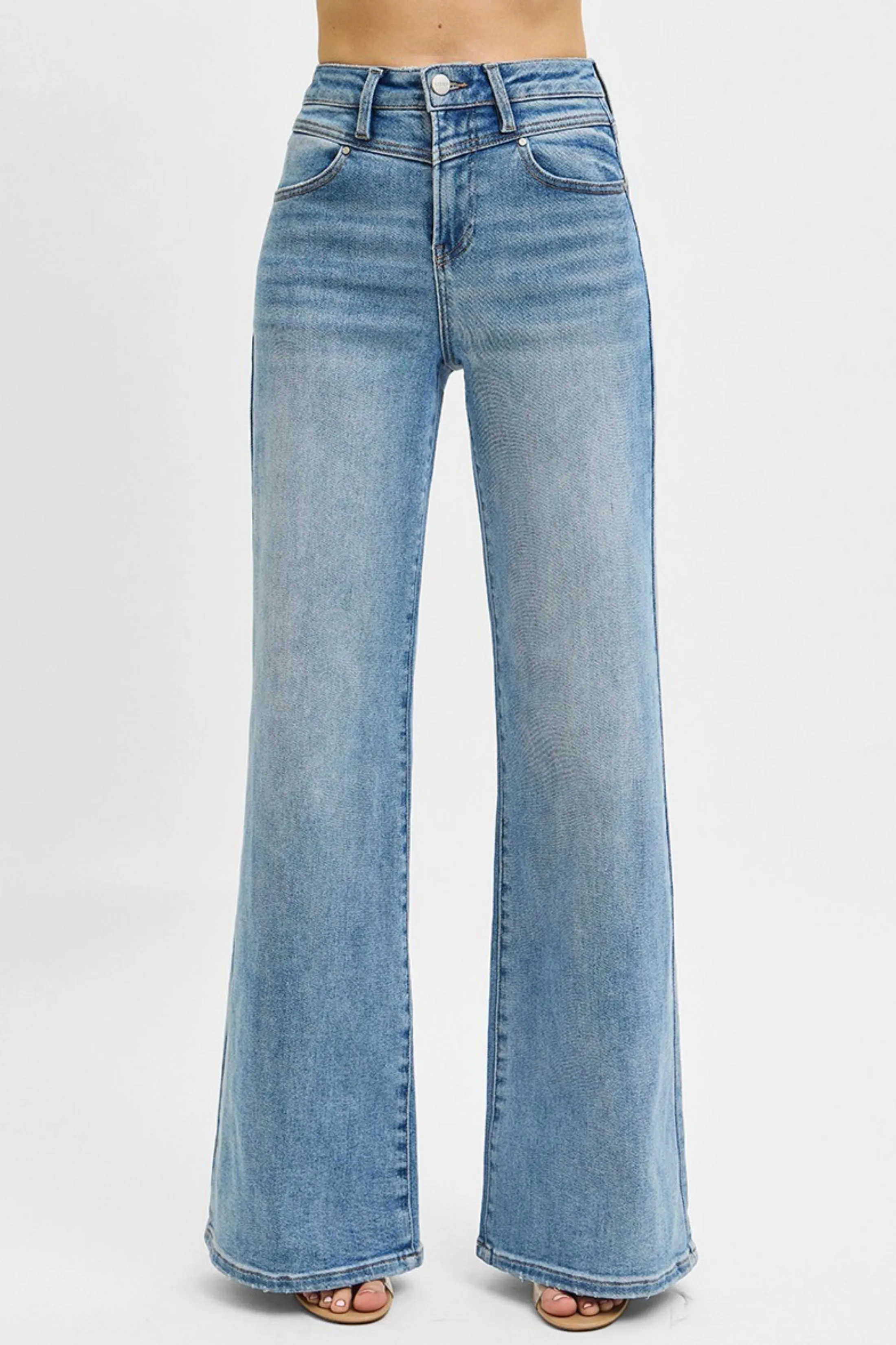 Mari High Rise Wide-Front Yoke Detail Jeans sold by fab'rik product image thumbnail 2