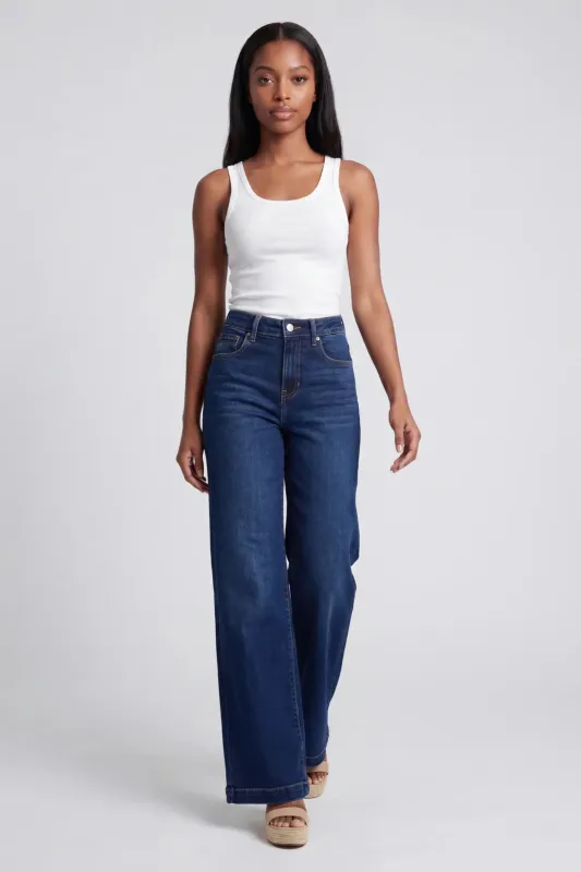 Violet High Rise Wide Leg Jeans made by Risen