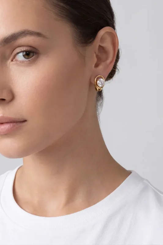 Juliette Diamond Stud Earrings made by fab'rik