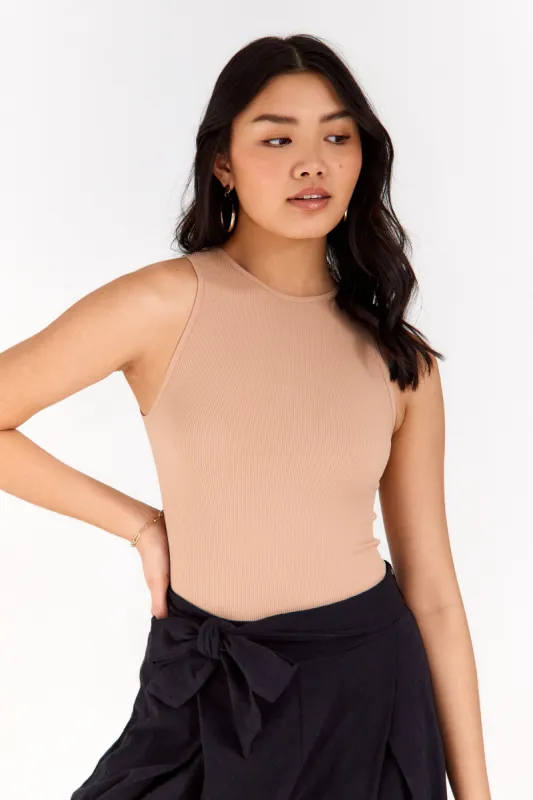 Rio Ribbed Tank Bodysuit sold by fab'rik