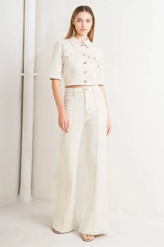 Claire High-Waisted Denim Pant made by Flying Tomato