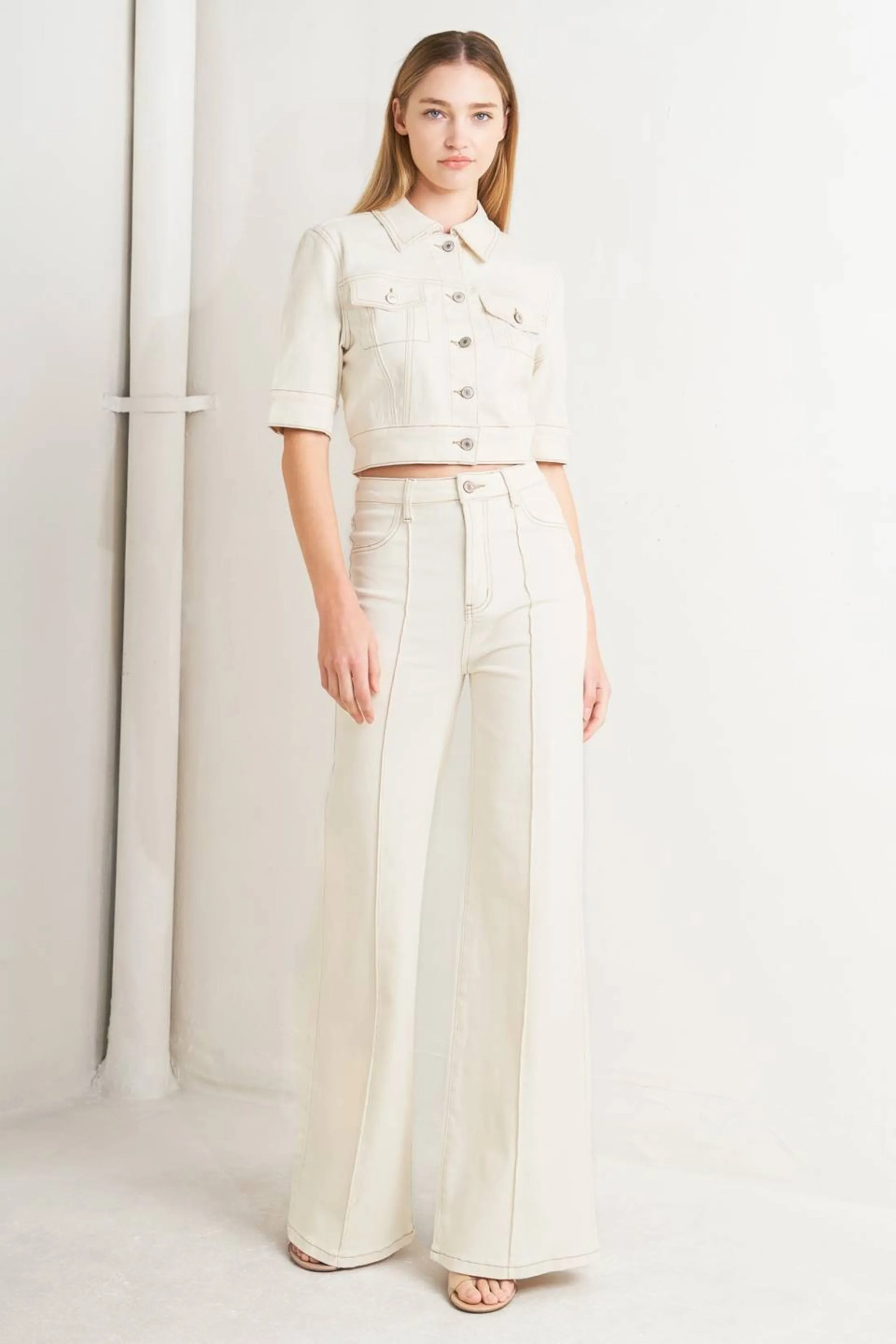 Claire High-Waisted Denim Pant sold by fab'rik