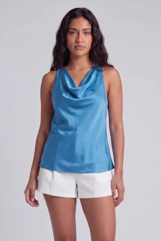 Harley Draped Neckline Sleeveless Top made by glam