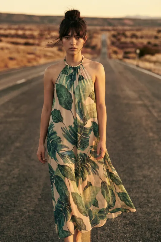 Hallie Resort Palm Maxi Dress made by Dress Forum