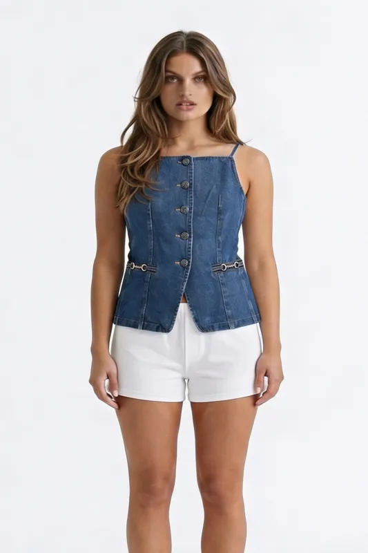 Emma Denim Top made by entro