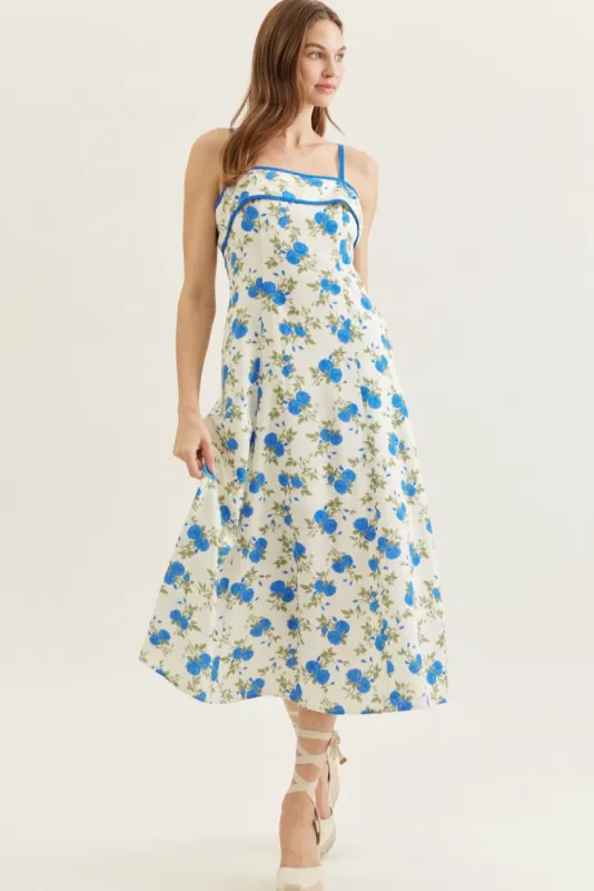 Sofie Floral Midi Dress made by entro