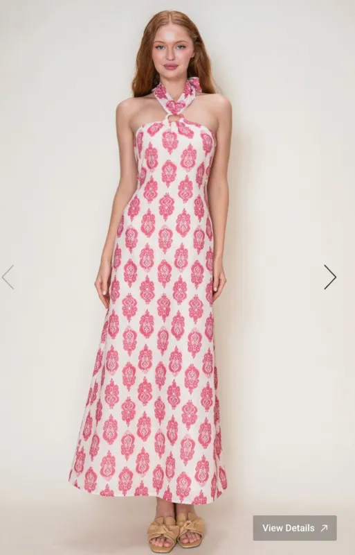 Karina Halter Ankle Midi Dress made by Bright