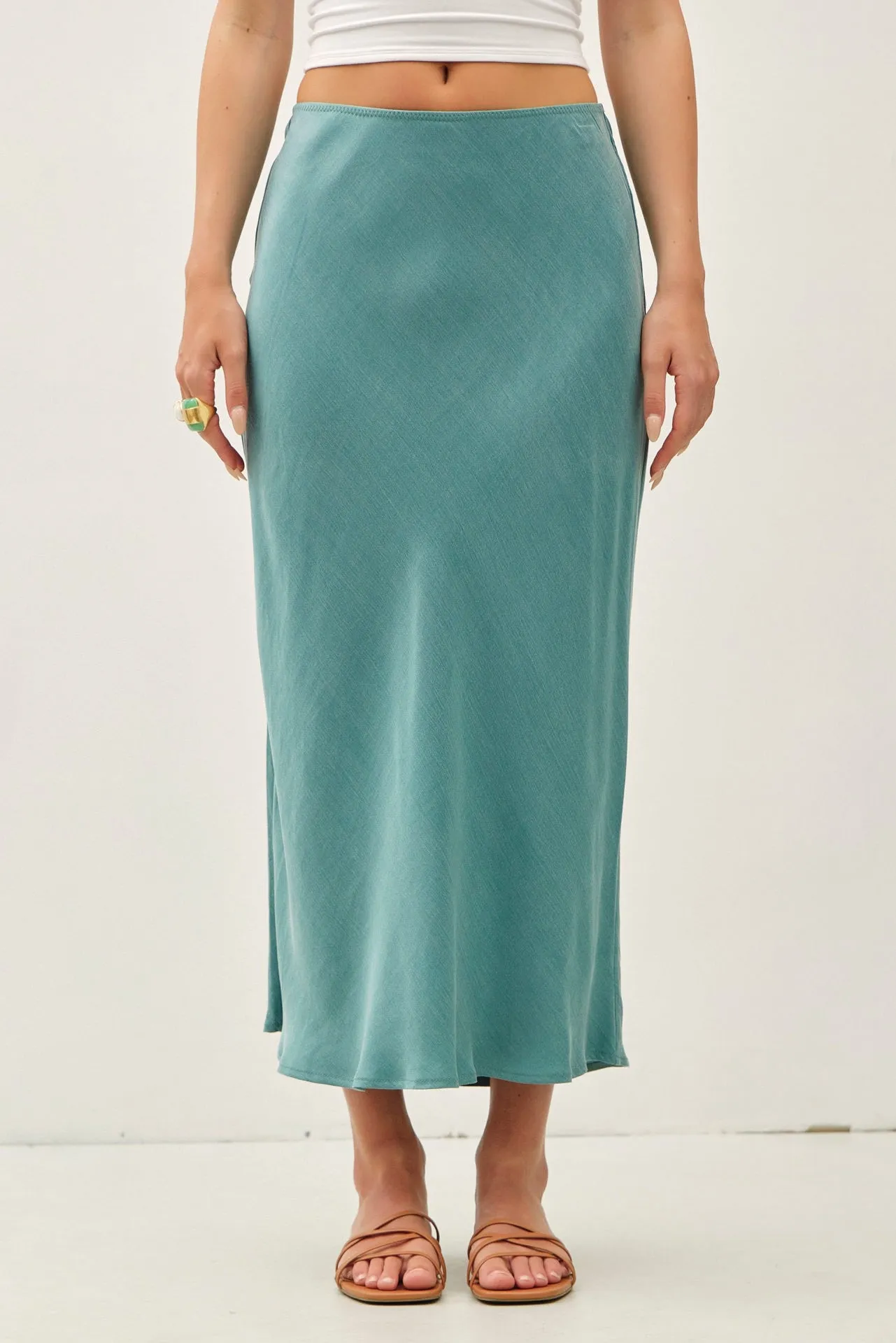 Sloane Suede Midi Skirt sold by fab'rik