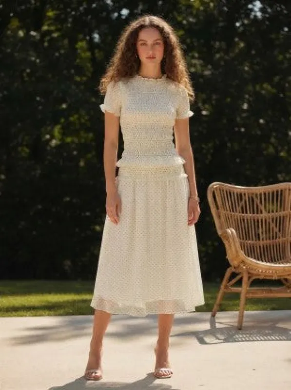 Cece Polka Dot Woven Skirt made by Lena