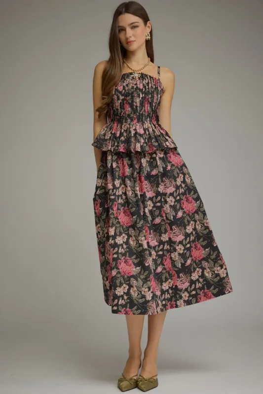 Emmi Ruffle Floral Maxi Dress made by entro