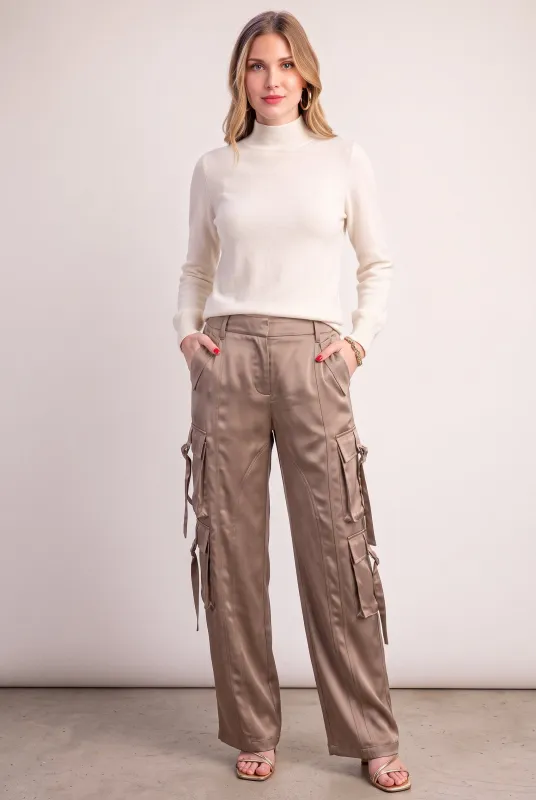 Noa Satin Cargo Jogger made by emory park