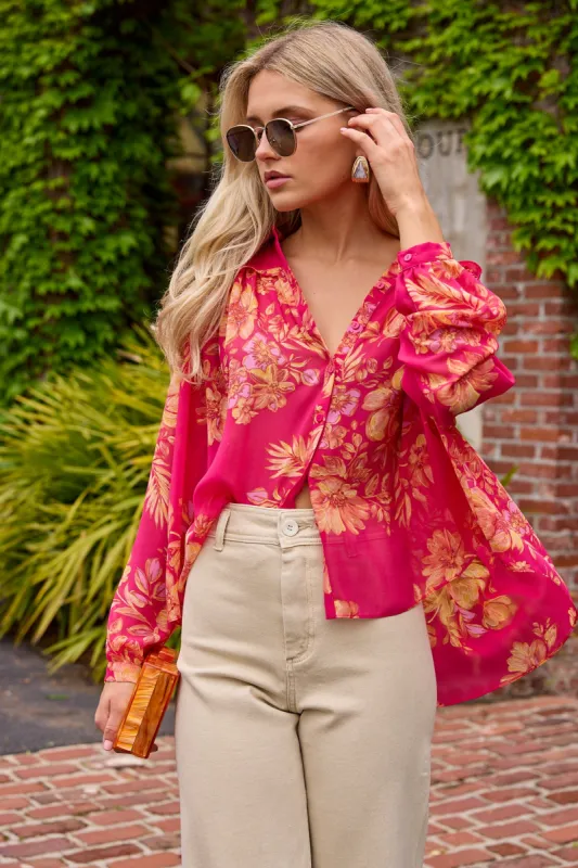 Damon Long Sleeve Woven Top sold by fab'rik