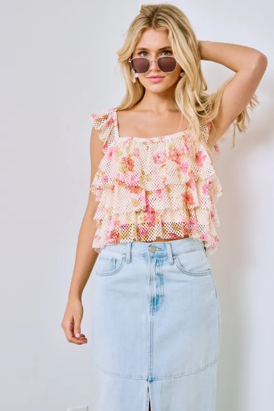 SALE - Sidney Tiered Printed Top sold by fab'rik