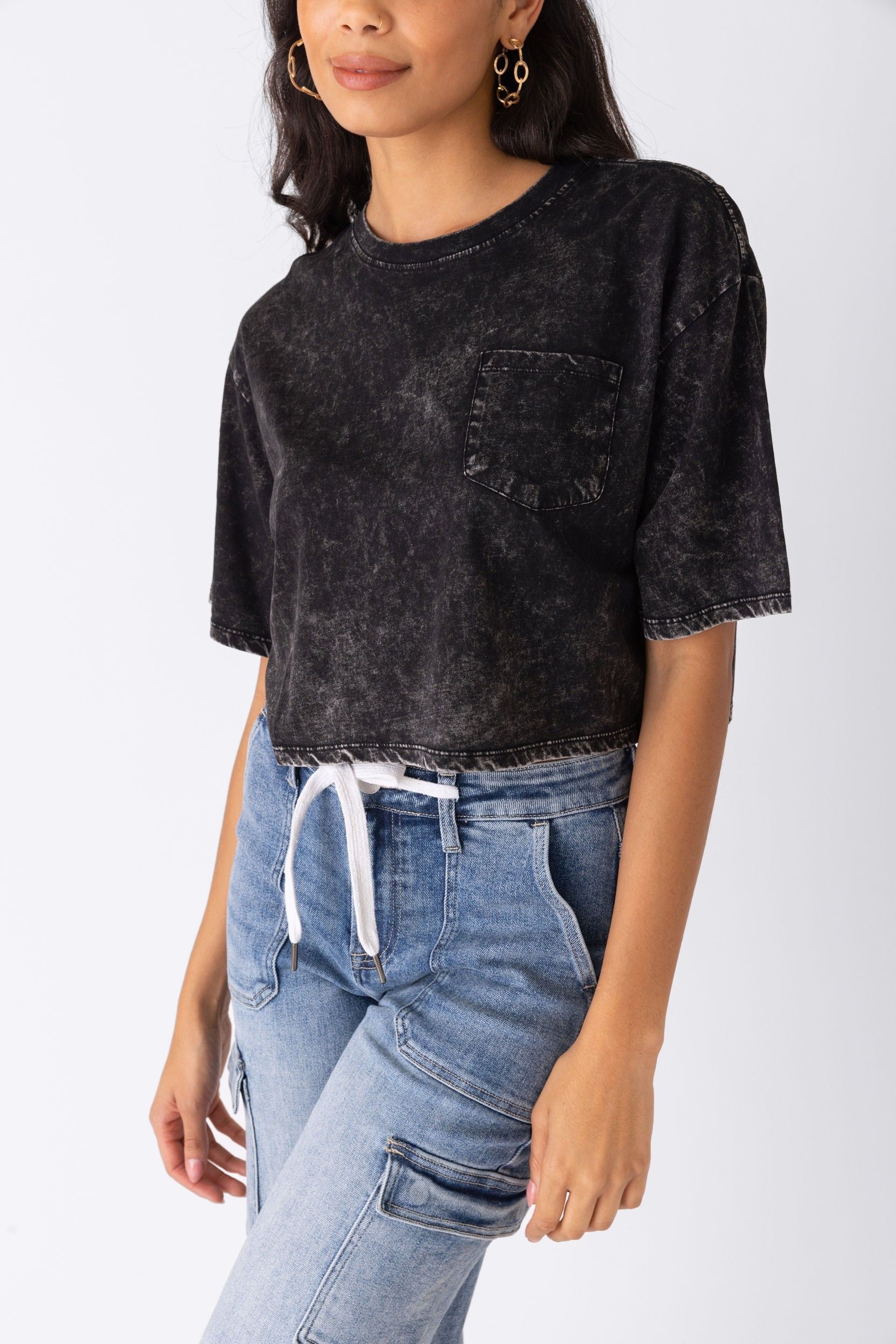 SALE - Elliot Acid Washed Cropped Tee sold by fab'rik product image thumbnail 3