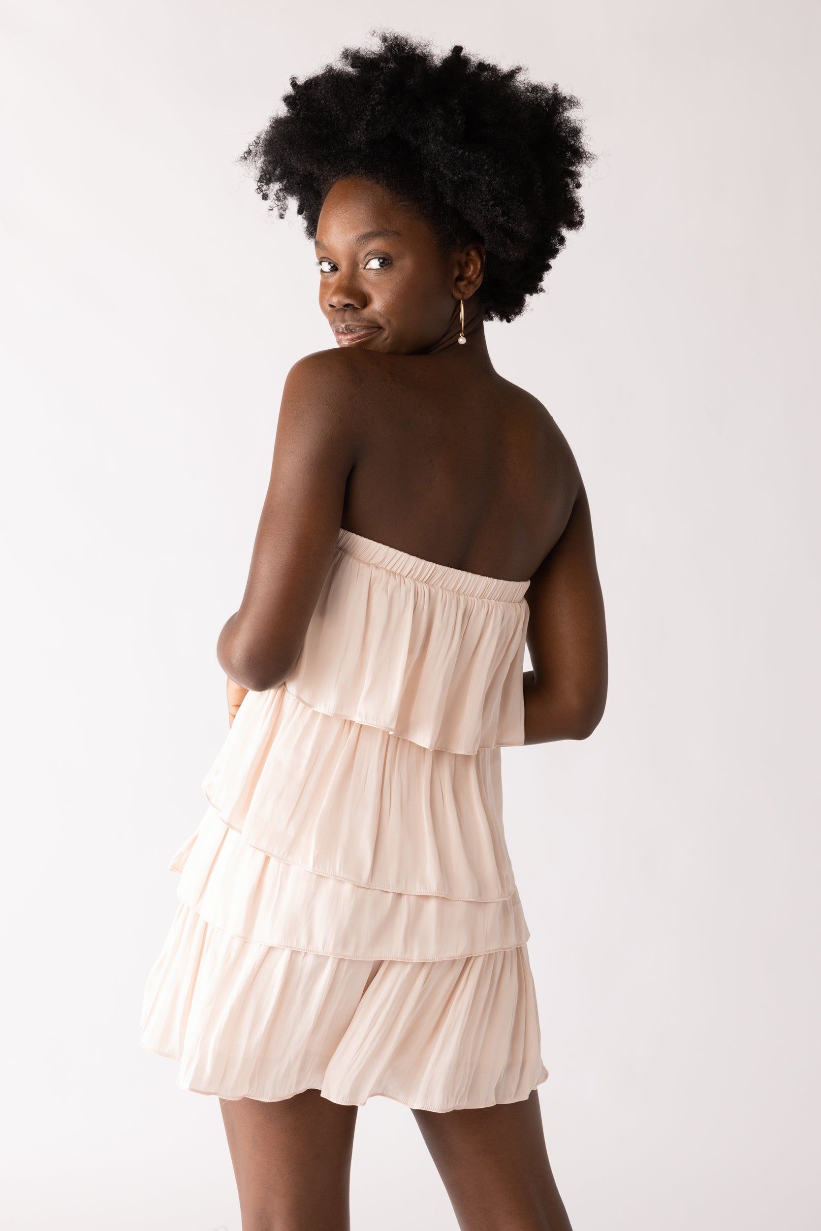 SALE - Cori Tiered Strapless Ruffle Romper sold by fab'rik product image thumbnail 4
