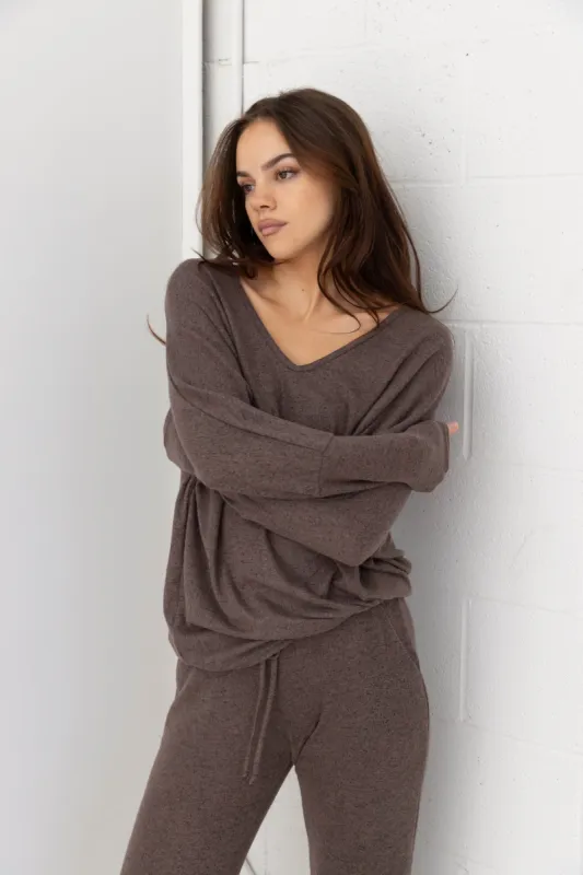 SALE - Lina V Neck Knit Top sold by fab'rik