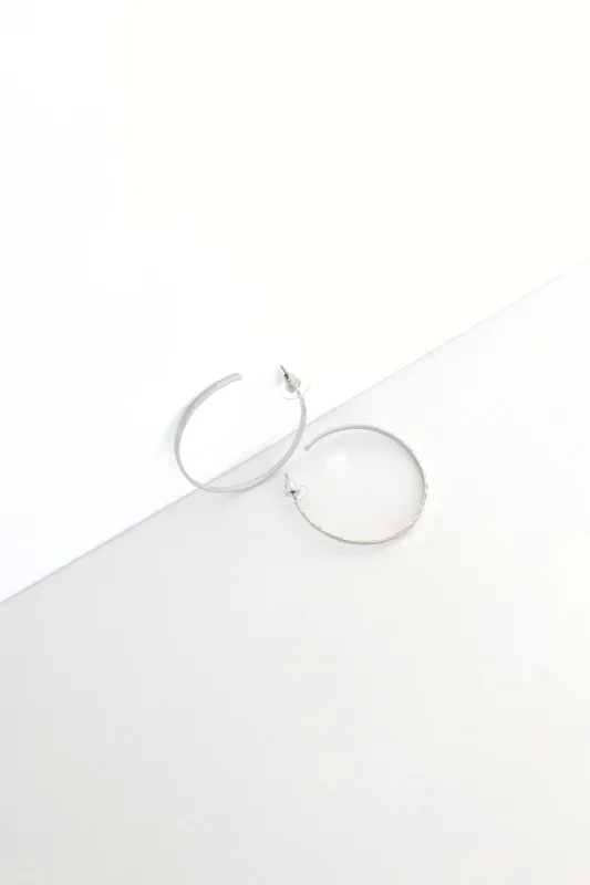 SALE - Emily Silver Hoop Earrings sold by fab'rik