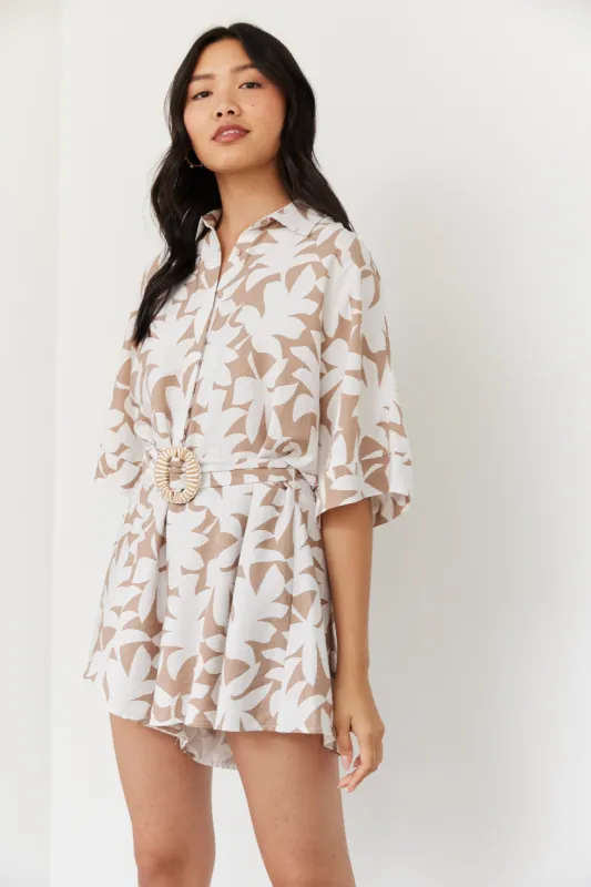 SALE - Bibi Short Sleeve Collared Romper sold by fab'rik