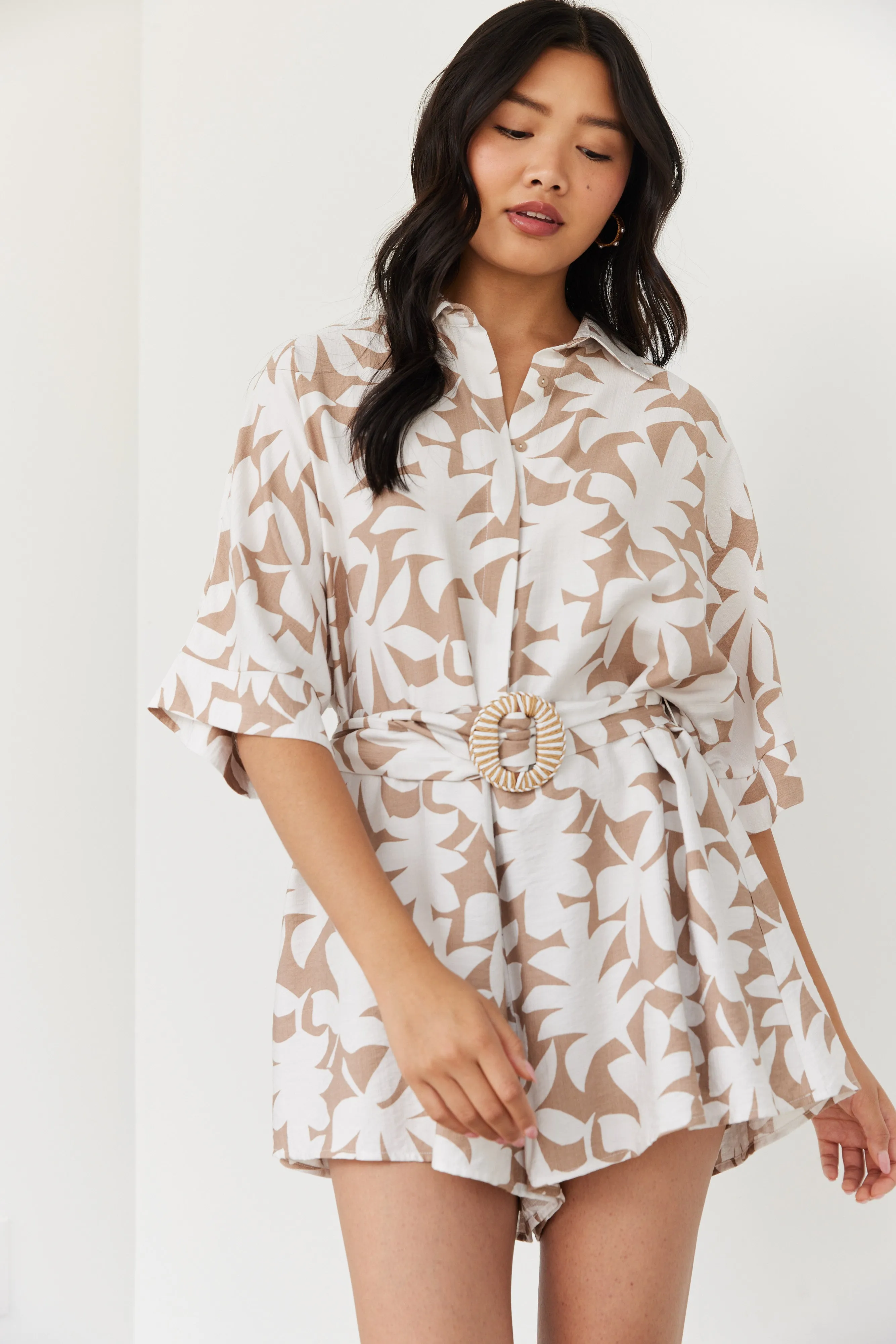 SALE - Bibi Short Sleeve Collared Romper sold by fab'rik product image thumbnail 3