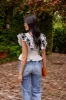 Ruben V Neck Ruffle Top sold by fab'rik
