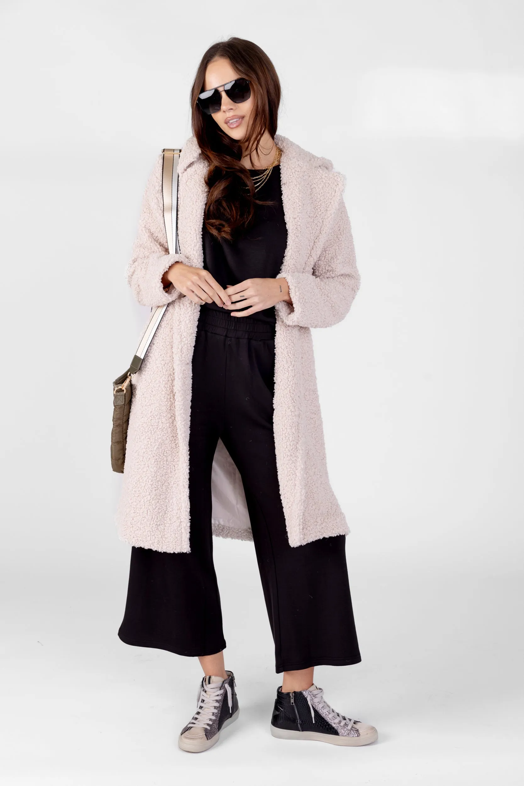 SALE - Sasha Sherpa Coat sold by fab'rik