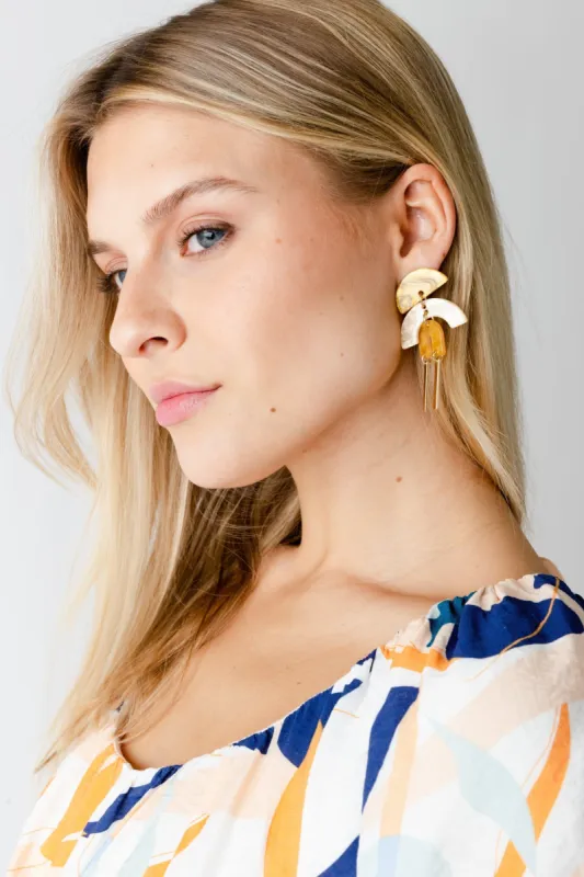 Helen Arched Dangle Earrings sold by fab'rik