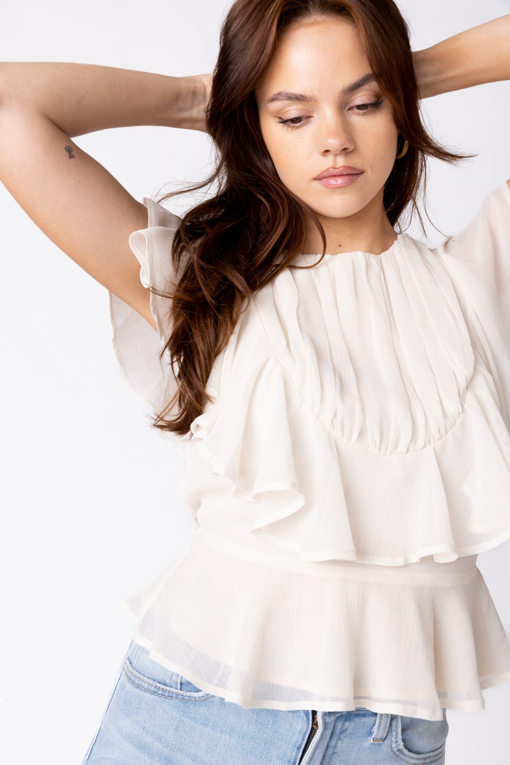 SALE - May Chiffon Ruffle Blouse sold by fab'rik product image thumbnail 4