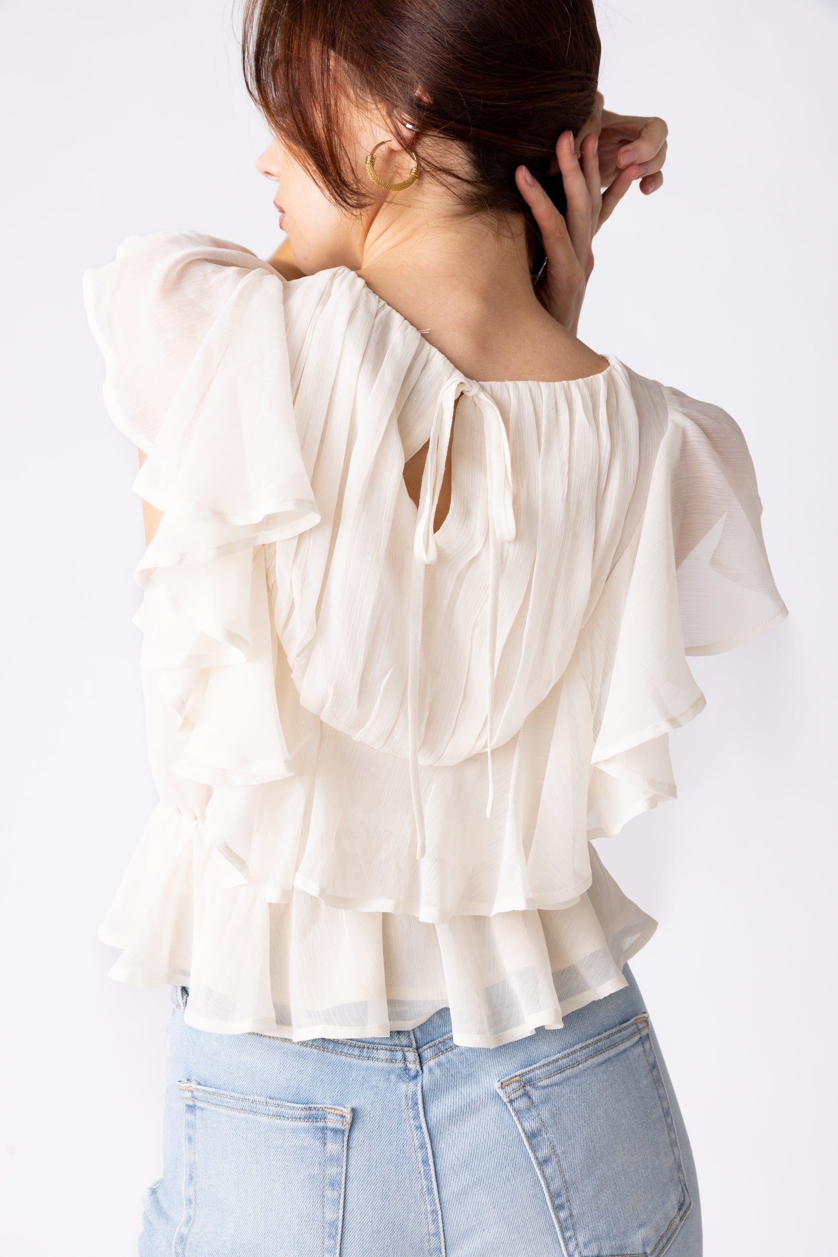 SALE - May Chiffon Ruffle Blouse sold by fab'rik product image thumbnail 2