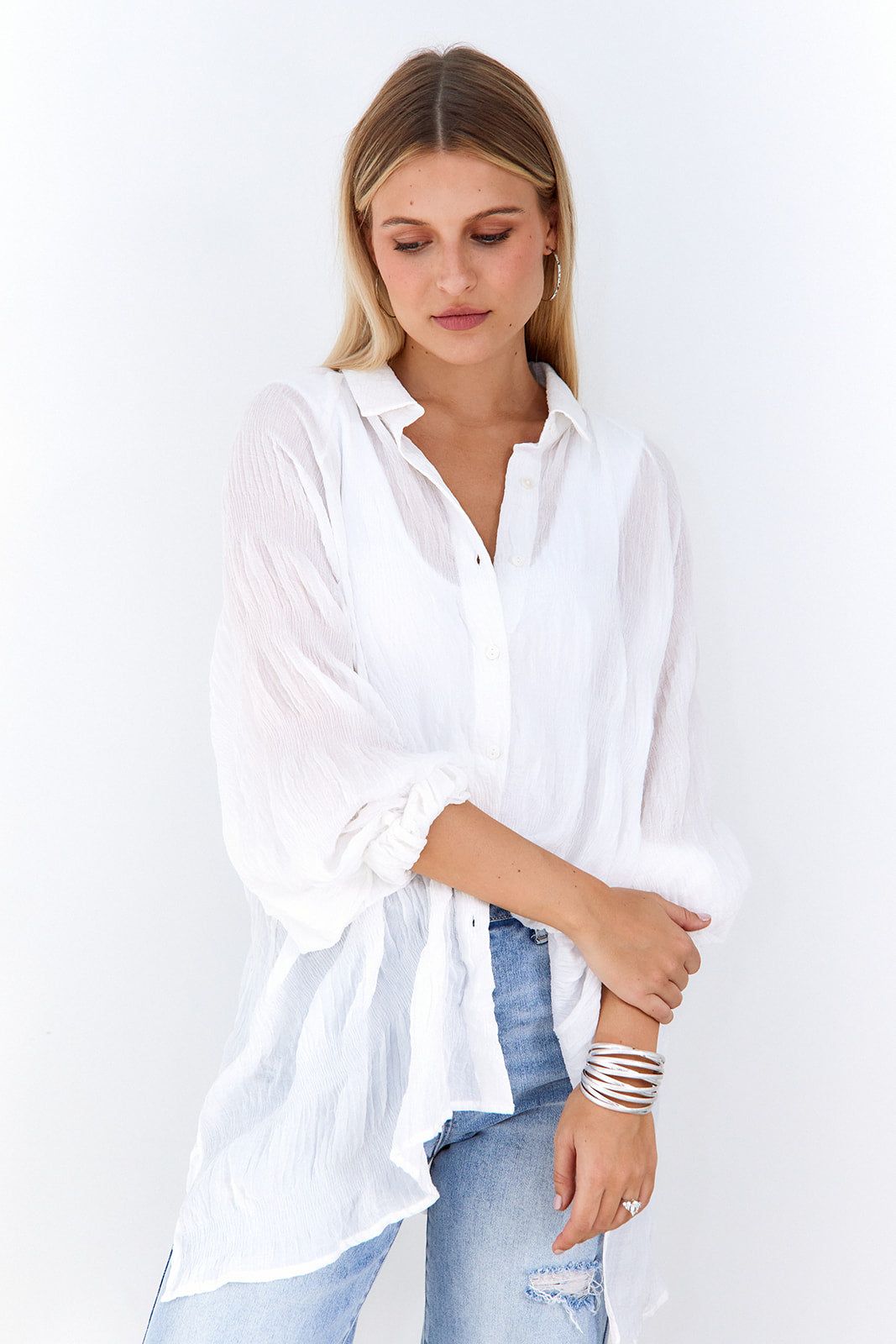 Clare Ripple Button Down sold by fab'rik product image thumbnail 4