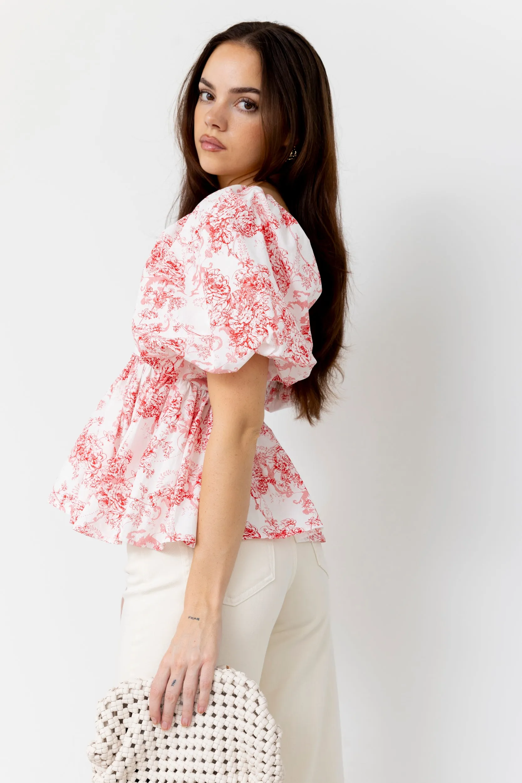 Leighton Toile Peplum Top sold by fab'rik product image thumbnail 2