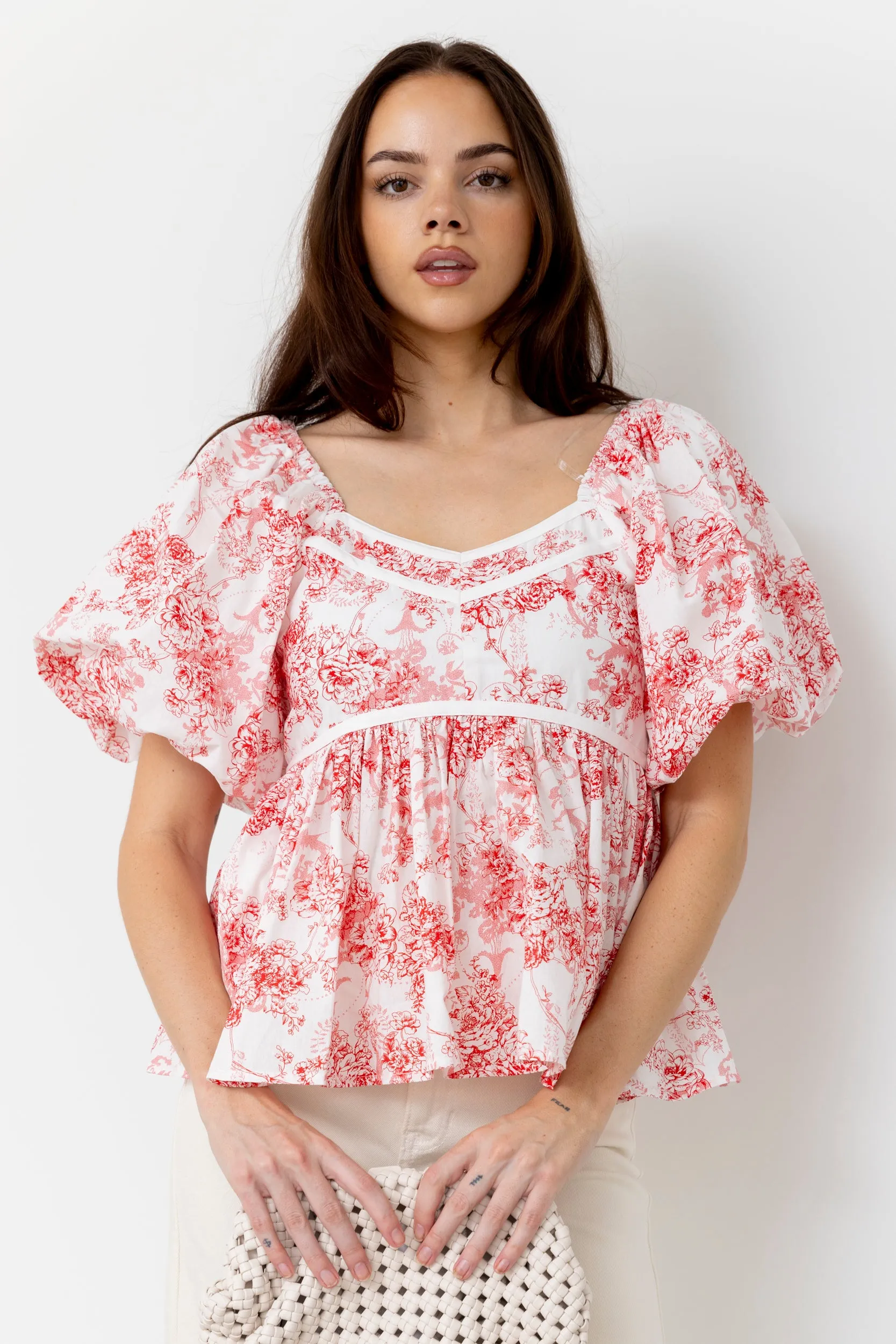 Leighton Toile Peplum Top sold by fab'rik