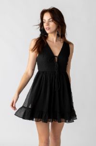 SALE - Maison Tie Detail Mini Dress sold by fab'rik