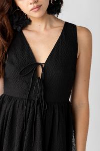 SALE - Maison Tie Detail Mini Dress sold by fab'rik