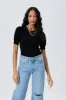 SALE - Baxter Ribbed Puff Sleeve Knit Top sold by fab'rik