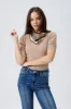 SALE - Baxter Ribbed Puff Sleeve Knit Top sold by fab'rik
