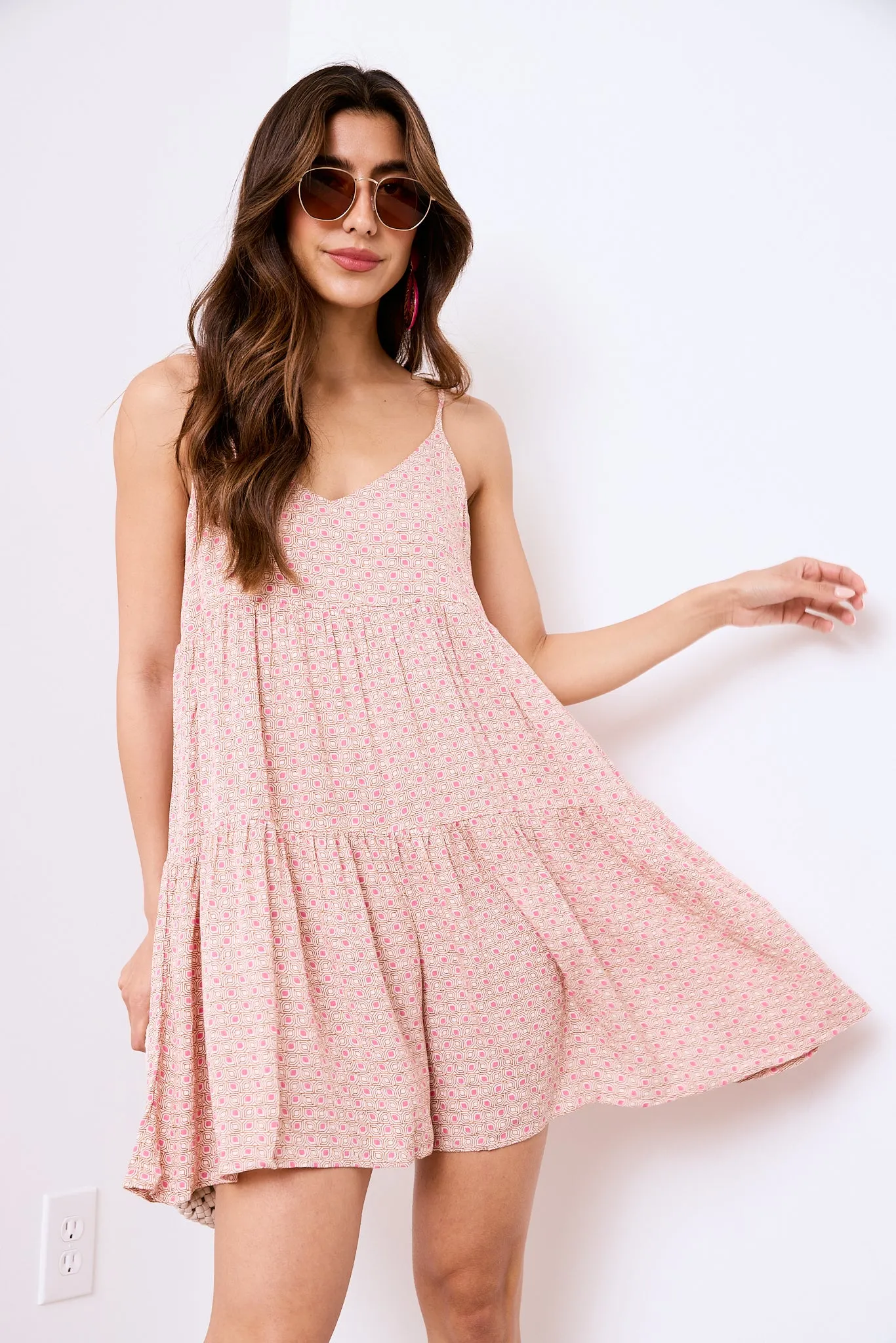 Mari Printed Tiered Romper sold by fab'rik