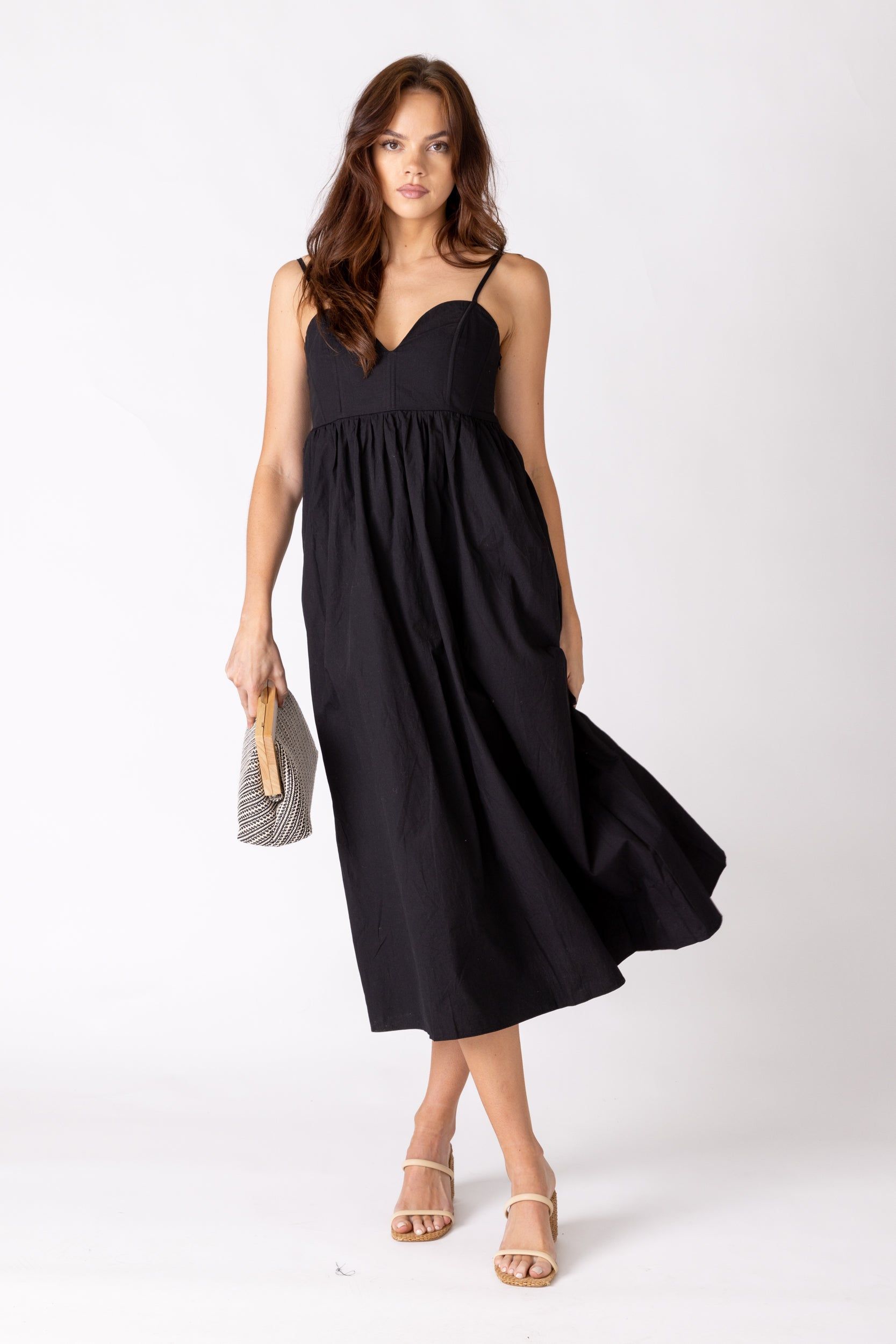 SALE - Tillie Plunge Midi Dress sold by fab'rik