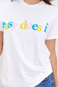 SALE- Easy Does It Oversized Graphic Tee sold by fab'rik