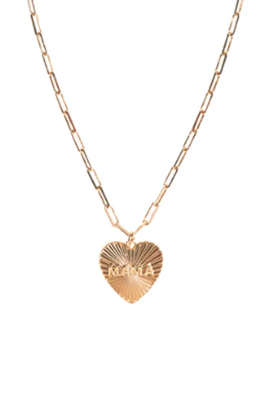SALE - Steffan "MAMA" Sunburst Textured Pendant Necklace sold by fab'rik