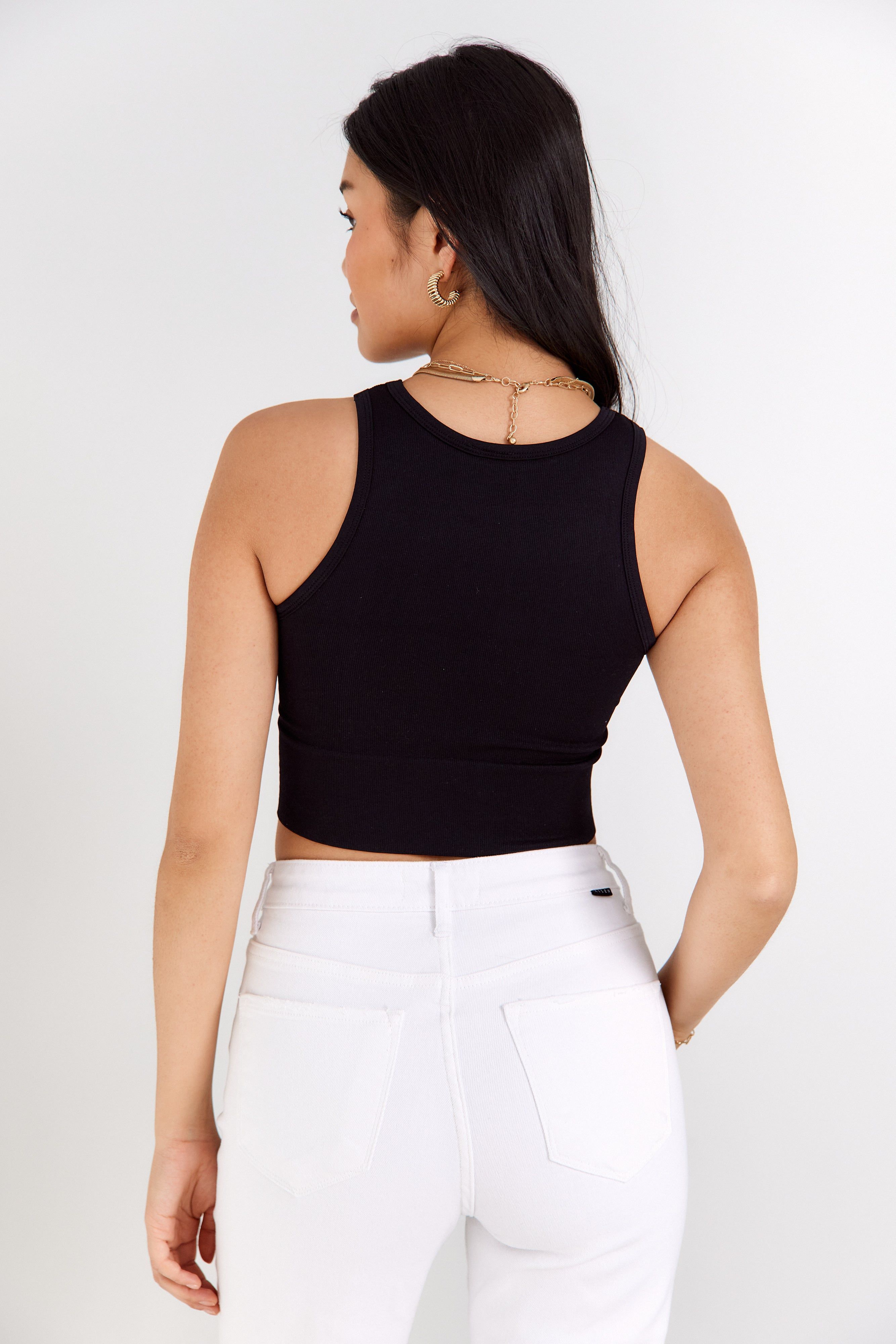 Claude Ribbed Cropped Tank sold by fab'rik product image thumbnail 4
