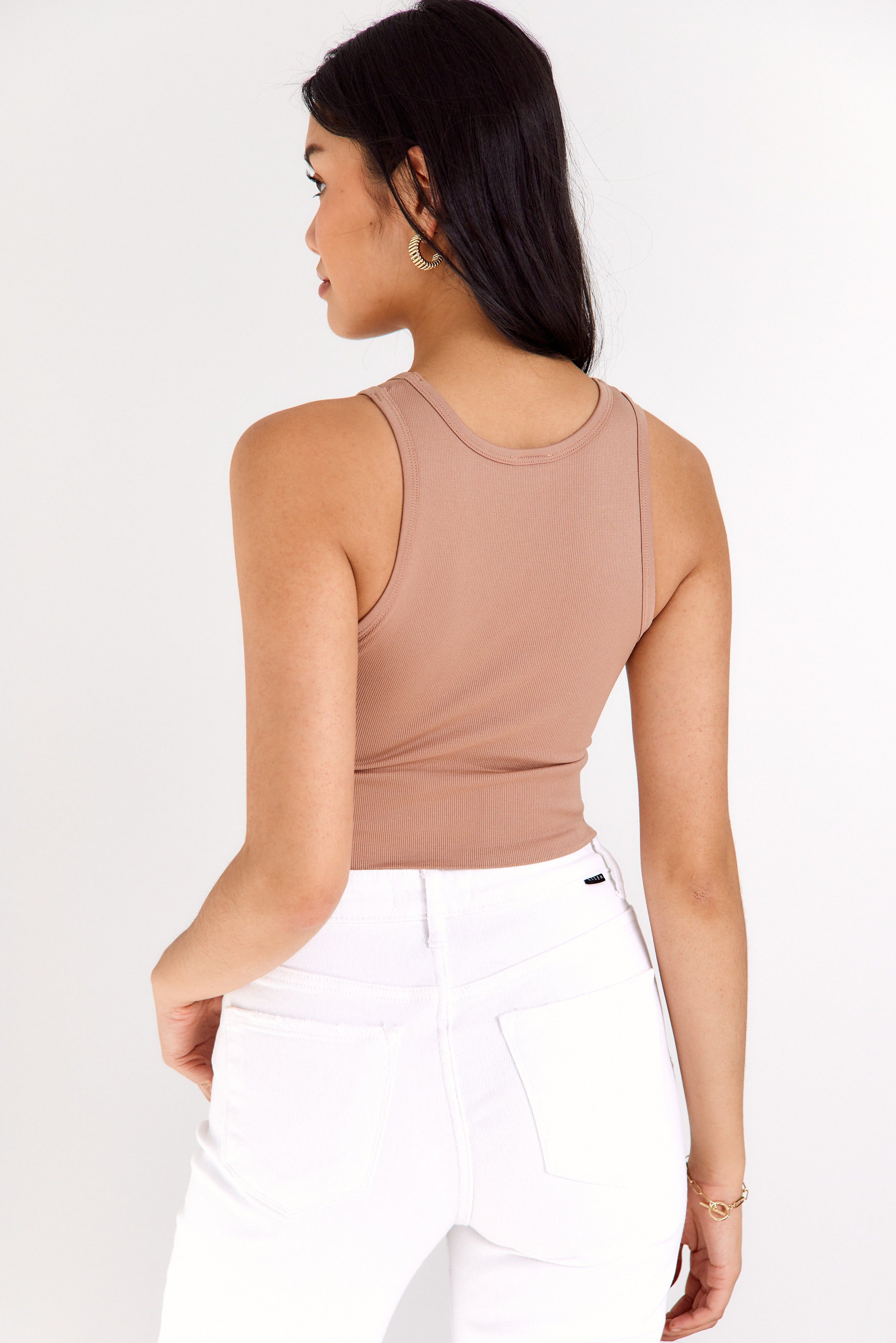 Claude Ribbed Cropped Tank sold by fab'rik product image thumbnail 3