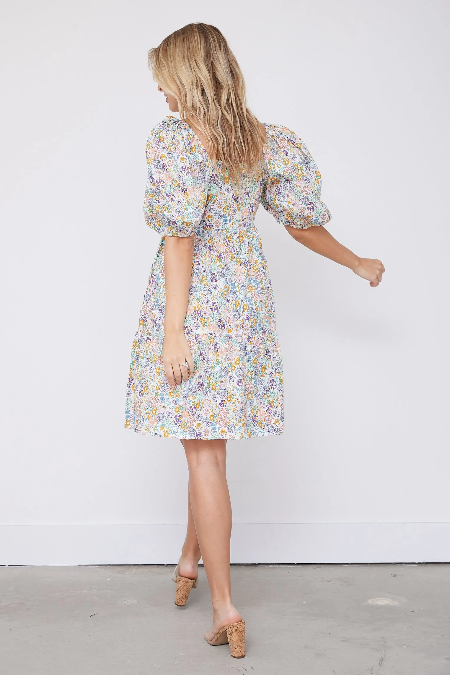 SALE - Vivian Floral Puff Sleeve Dress sold by fab'rik product image thumbnail 4