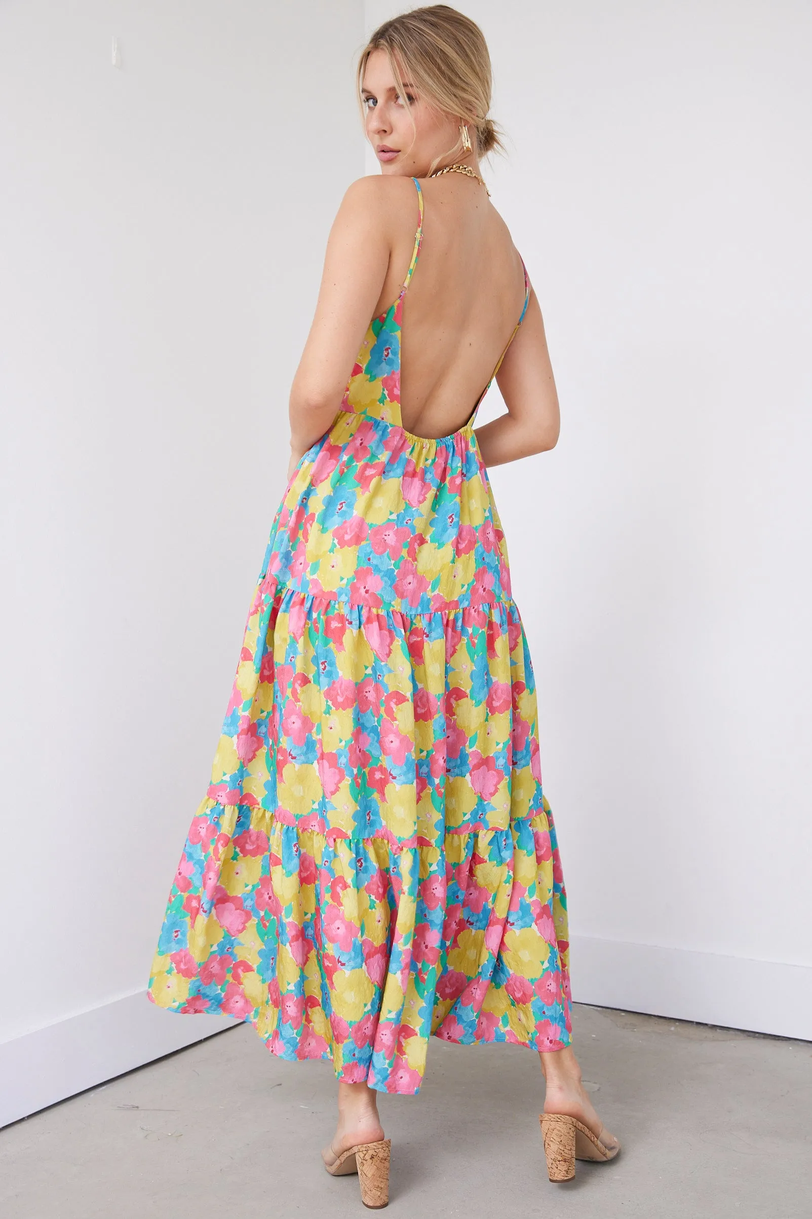 Bradley Multi Colored Ruffled Midi Dress sold by fab'rik product image thumbnail 3